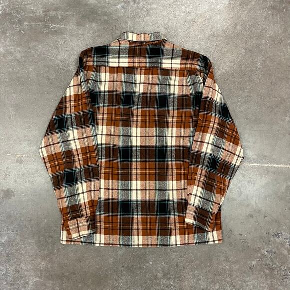 Vintage 50's Penney's Towncraft Loop Collar Flannel Medium - Picture 8 of 8